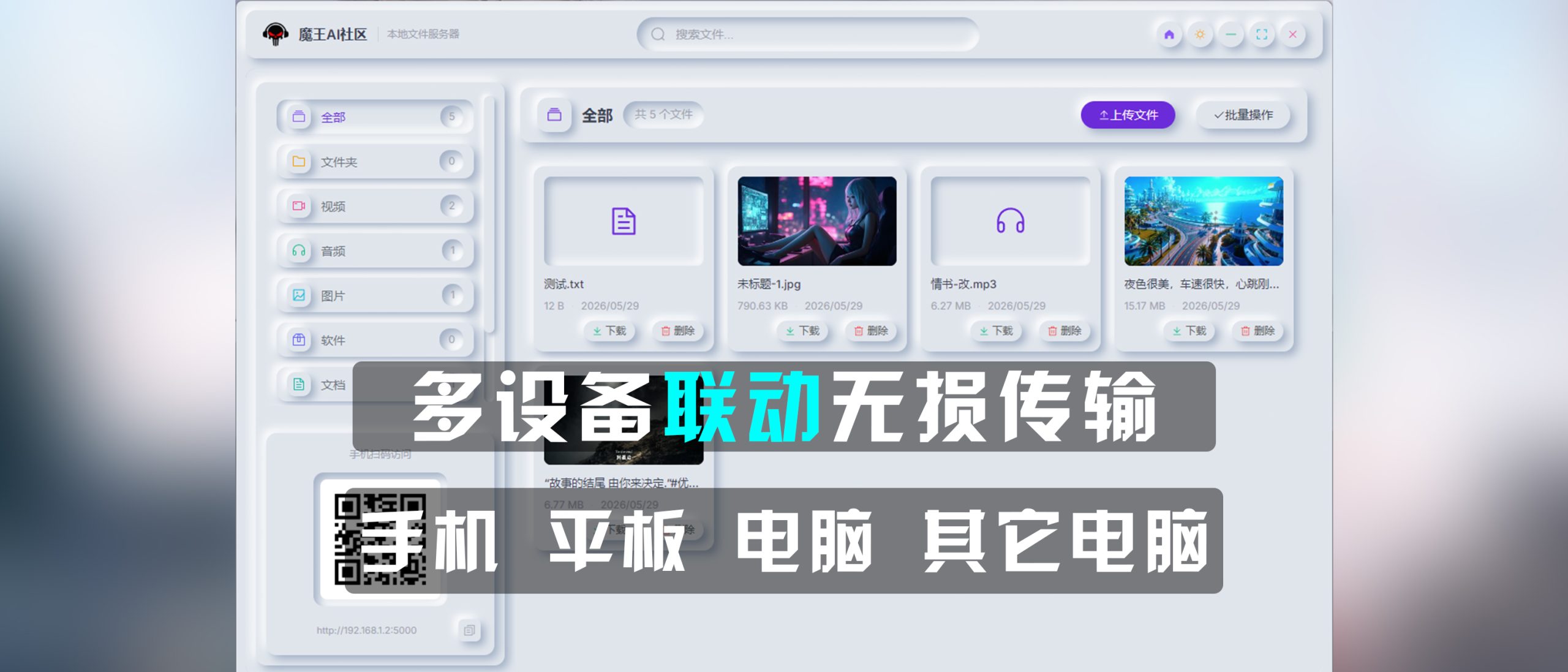 无损互传，不用流量不用线 局域网传文件神器！-魔王AI社区